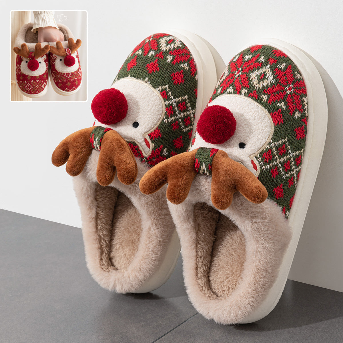 Cozy Elk Slippers