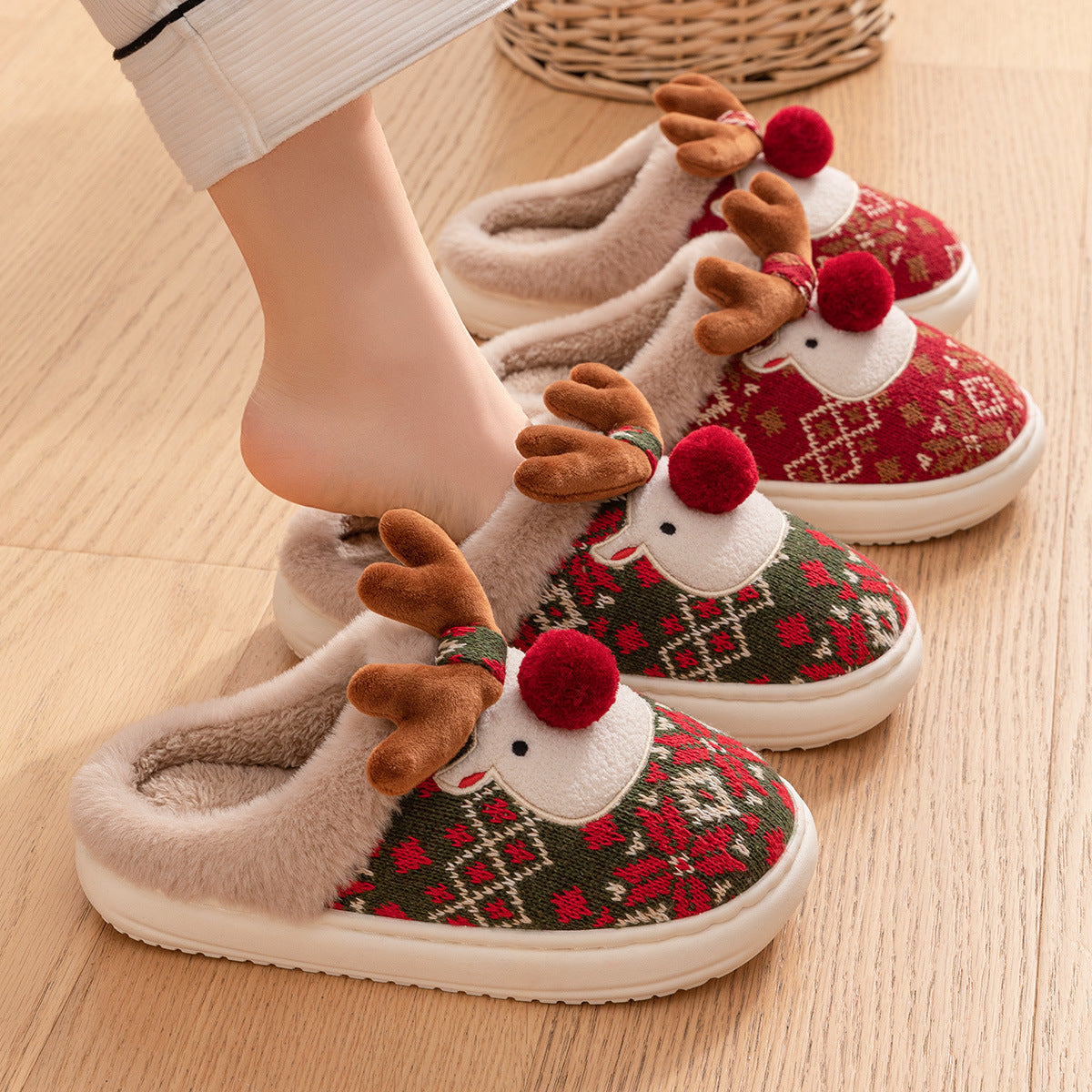 Cozy Elk Slippers